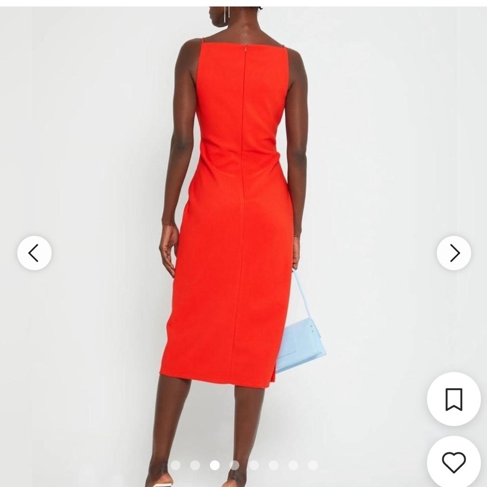 O.P.T. Rue Red High Neck Midi Dress Size Large from Few Moda - Picture 3 of 8